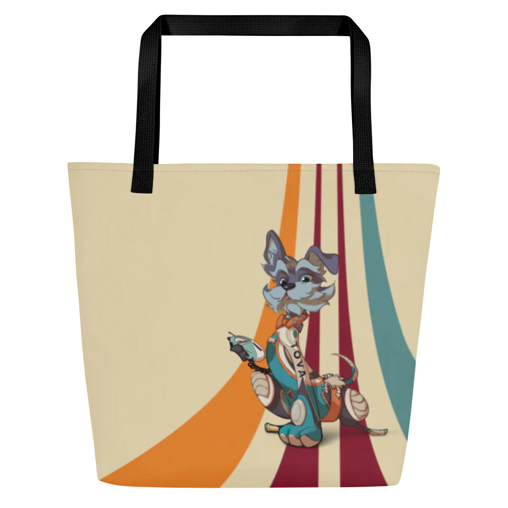 Fluffy Frontier: TOVA Large Tote Bag