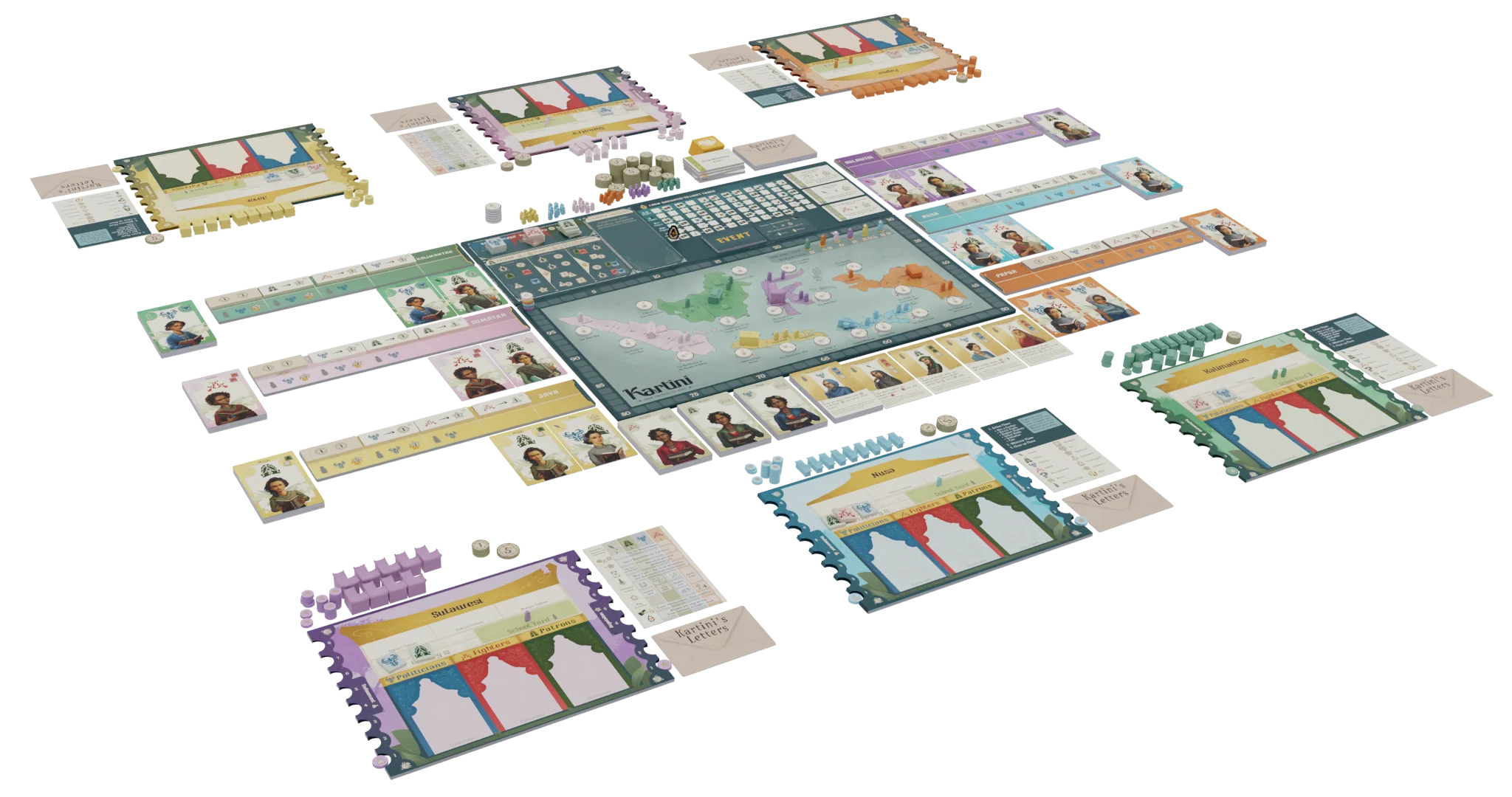 Kartini - From Darkness to Light Board Game (RETAIL) - Image 2