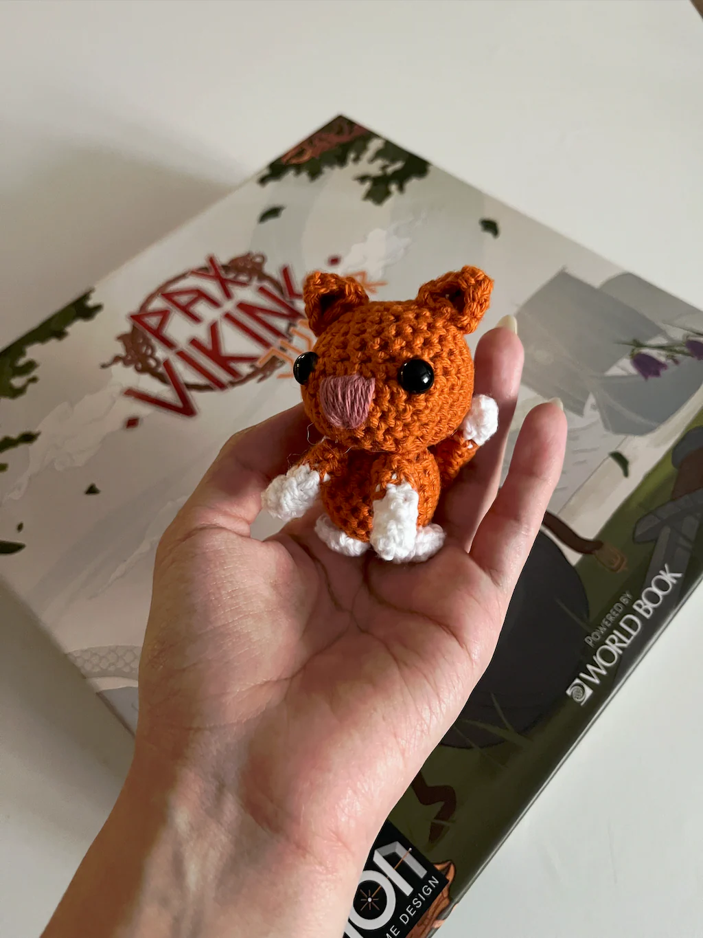 Pax Viking Junior: Hand-Crocheted Norwegian Forest Cat Plushy - Image 2